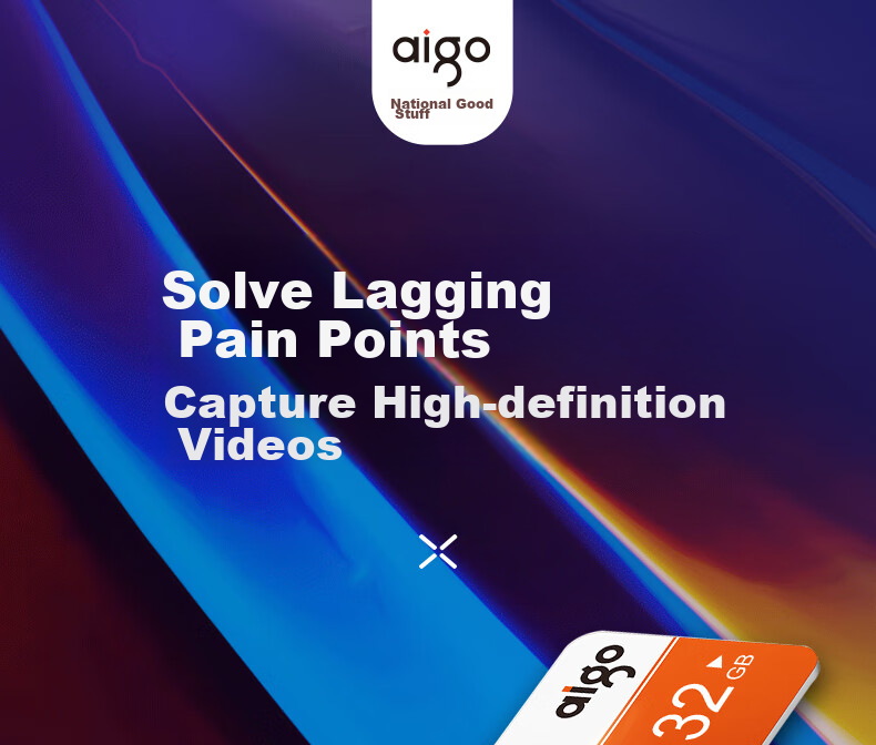 Карта памяти Aigo 32GB TF (MicroSD) U1 A1 V30 для камер видеонаблюдения и видеорегистраторов, скорость чтения 100 МБ/с