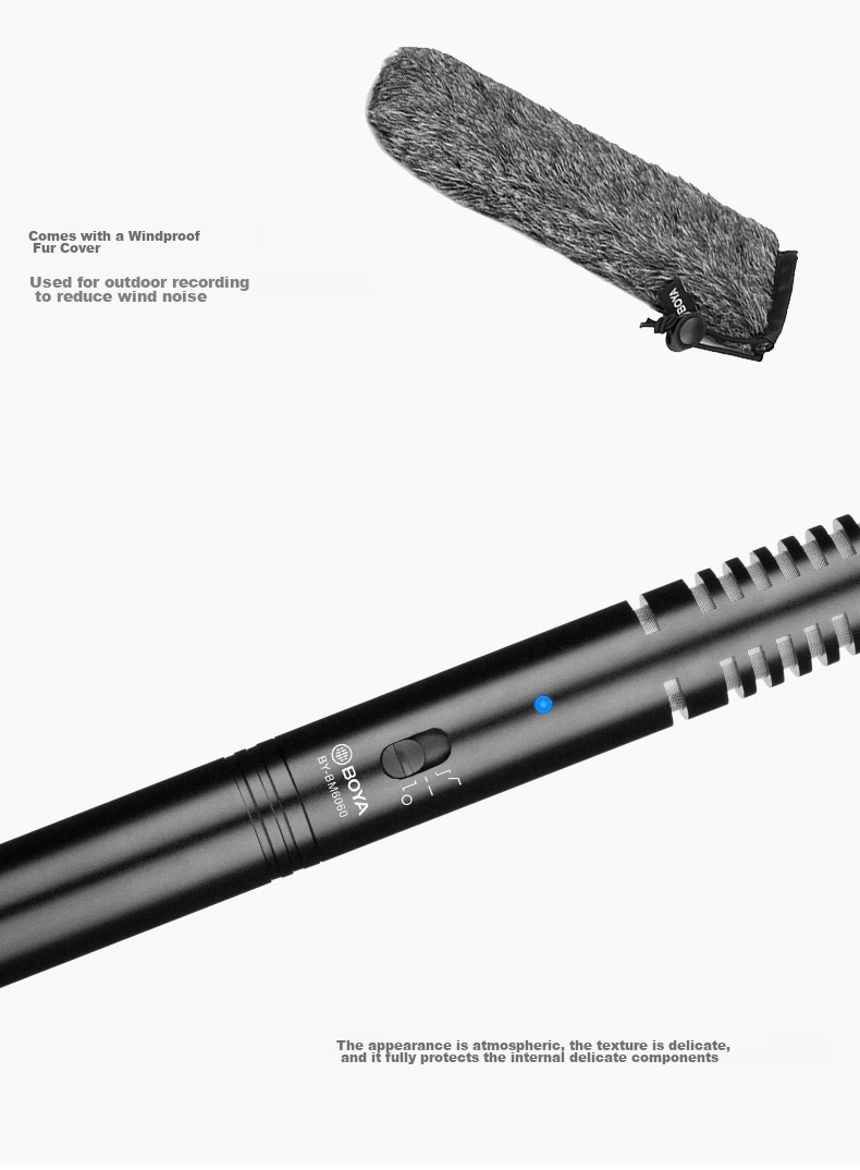 BOYA BM6060L Направленный микрофон для камеры, интервью, прямых трансляций, профессиональный микрофон для записи звука с удочкой