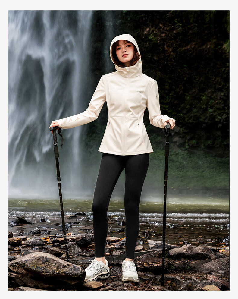 Женская куртка MOLY VIVI Slim-Fit Soft Shell Jacket, ветрозащитная и водонепроницаемая, для активного отдыха и туризма, осень-зима
