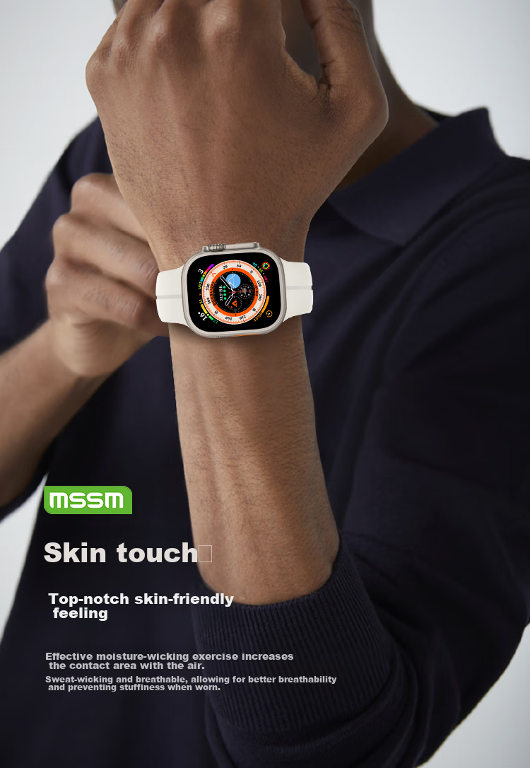 Ремешок MSSM для Apple Watch, силиконовый, с магнитной застежкой, для IWatch S11/Ultra3/S10/9/SE3, винно-красный, размеры 44/45/46/49мм