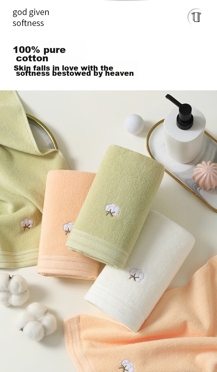 Набор полотенец Xinya Pure Cotton, 3 шт., ультрамягкие, впитывающие, для взрослых, 30*60 см