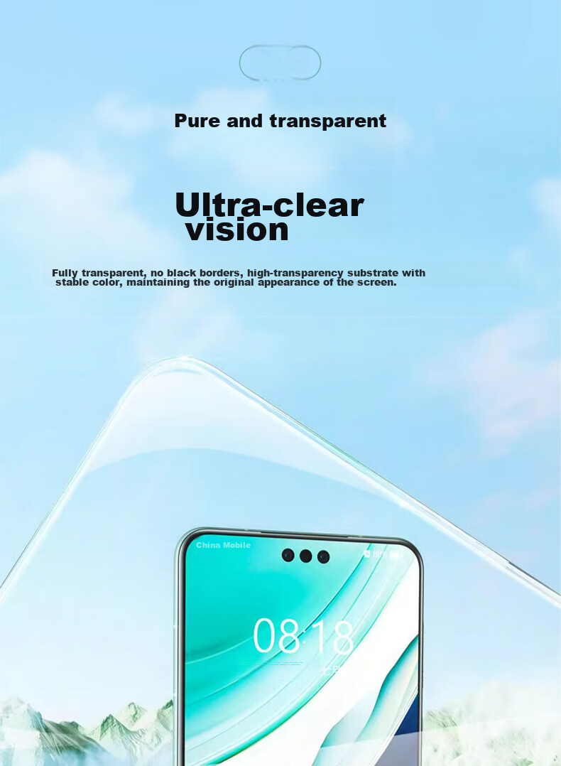 Защитная гидрогелевая пленка DIVI для Huawei Mate60 Pro/Pro+/60RS, полноэкранное покрытие, противоударная, противоотражающая, ультратонкая