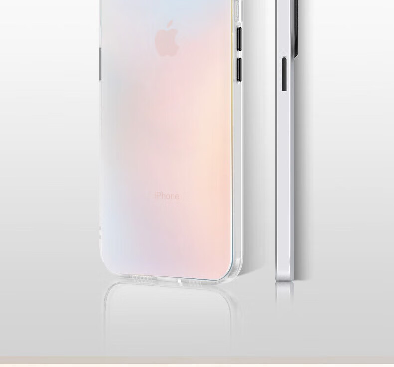 Противоударный чехол Baozou для iPhone 8 Plus/7 Plus, силиконовый, лазерный градиент, матовый, серый