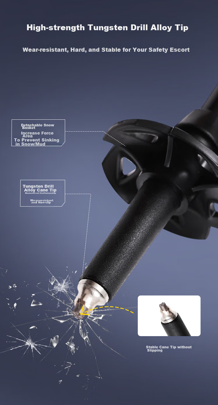 Туристические палки TOREAD Carbon Fiber Telescopic Trekking Pole, ультралегкие, складные, для хайкинга и альпинизма, темно-серый