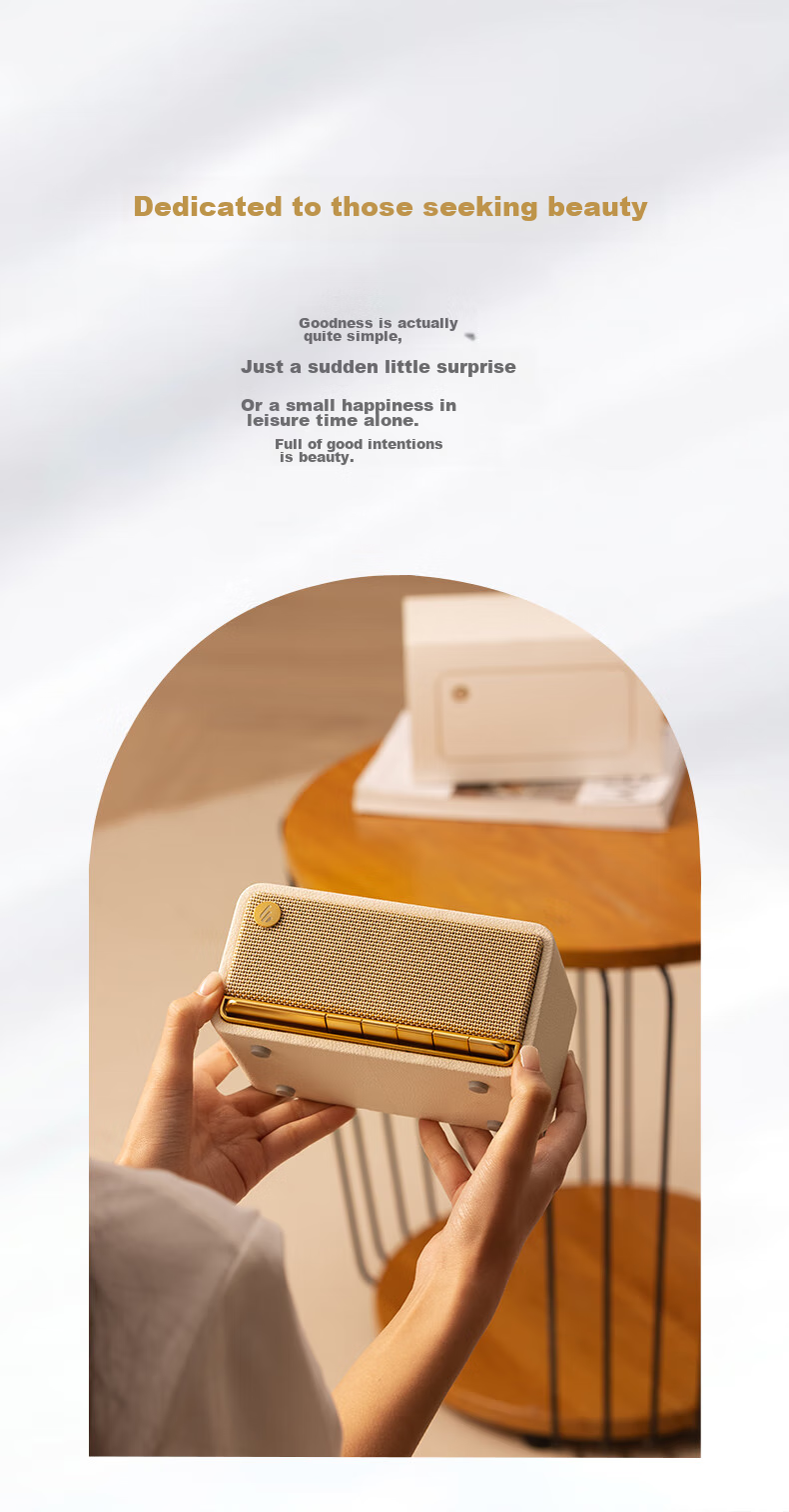 Портативная колонка EDIFIER M230, ретро дизайн, Bluetooth 5.0, деревянный корпус, стереозвук, 20 Вт, до 15 дней работы, бежевый