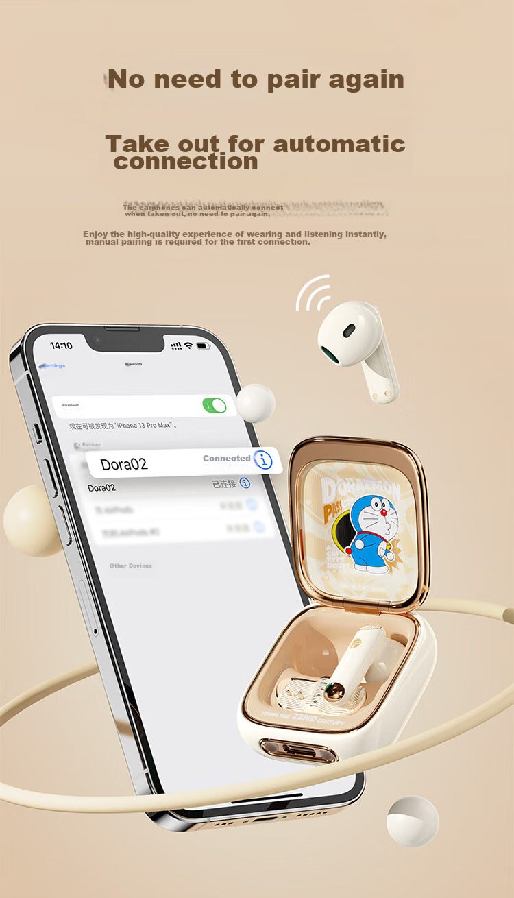 Беспроводные наушники ROCK Doraemon