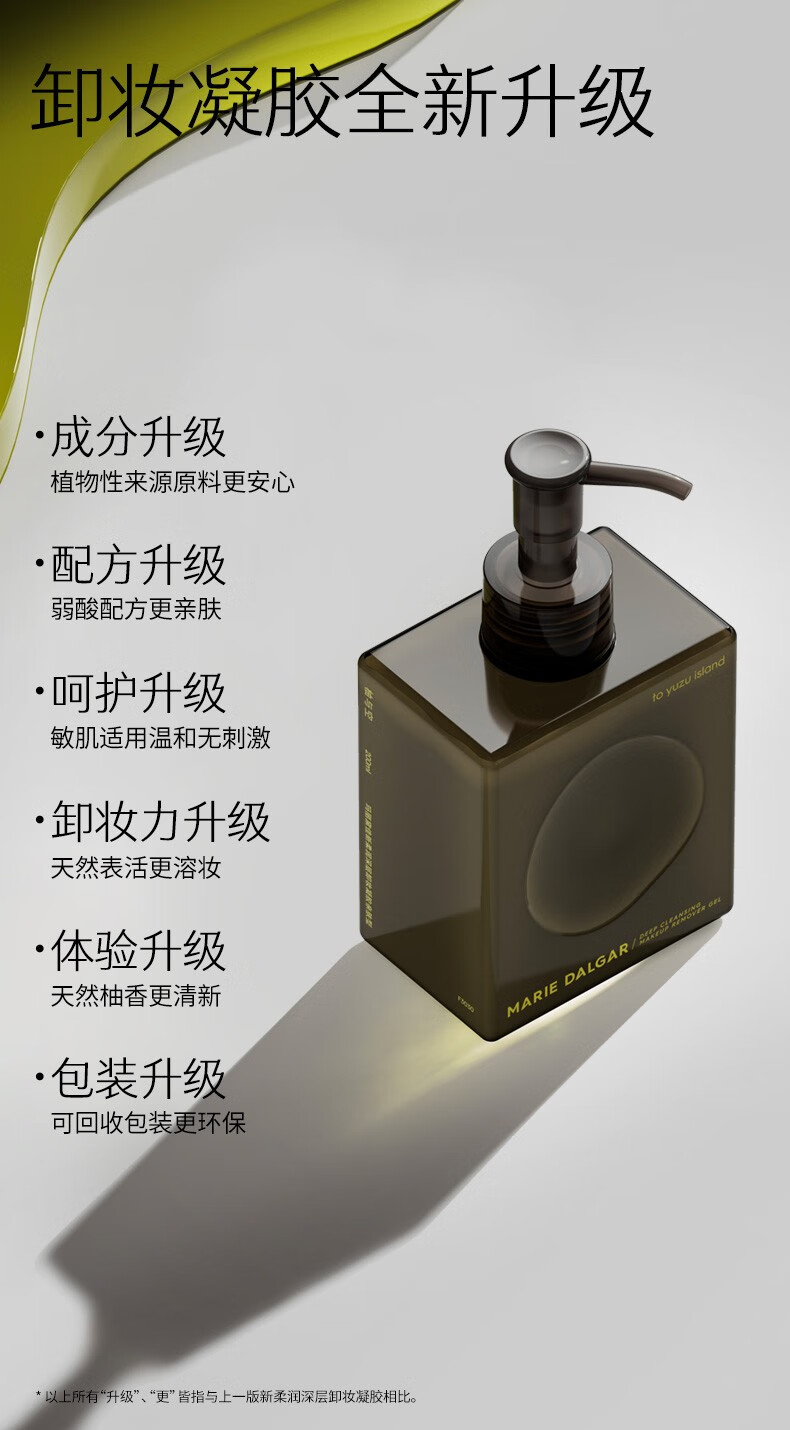 玛丽黛佳卸妆凝胶卸妆亲肤型眼唇脸三合一清洁毛孔不易紧绷200ml
