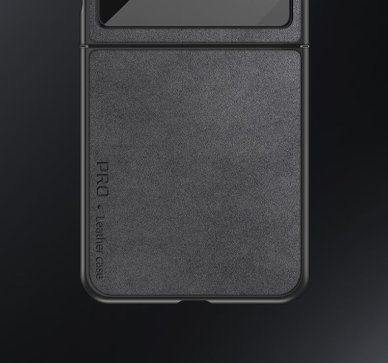 Чехол для Samsung Galaxy Z Flip6, кожаный, складной, противоударный, для мужчин и женщин, графитовый серый