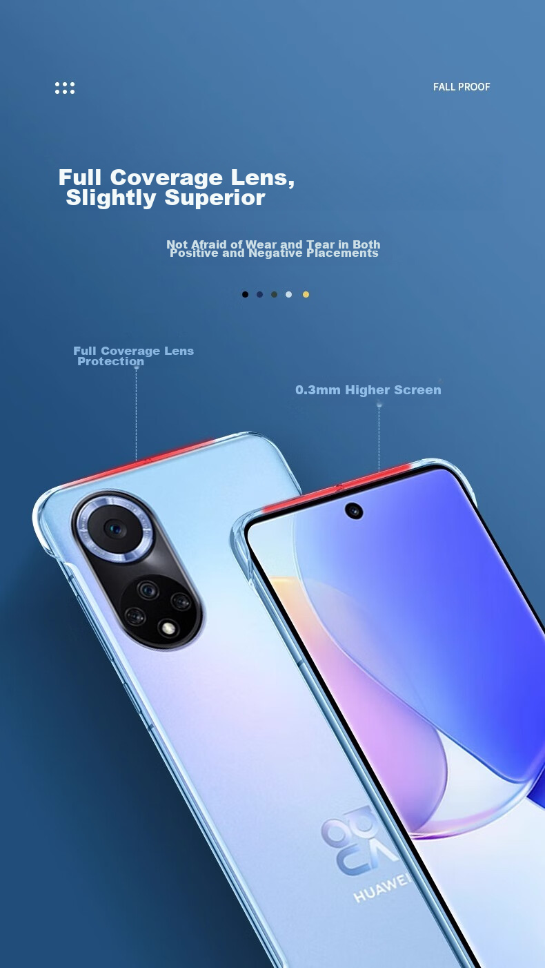 Чехол ZHIWEISHI для Huawei Nova 9 Pro, ультратонкий, полностью прозрачный, противоударный, простой дизайн