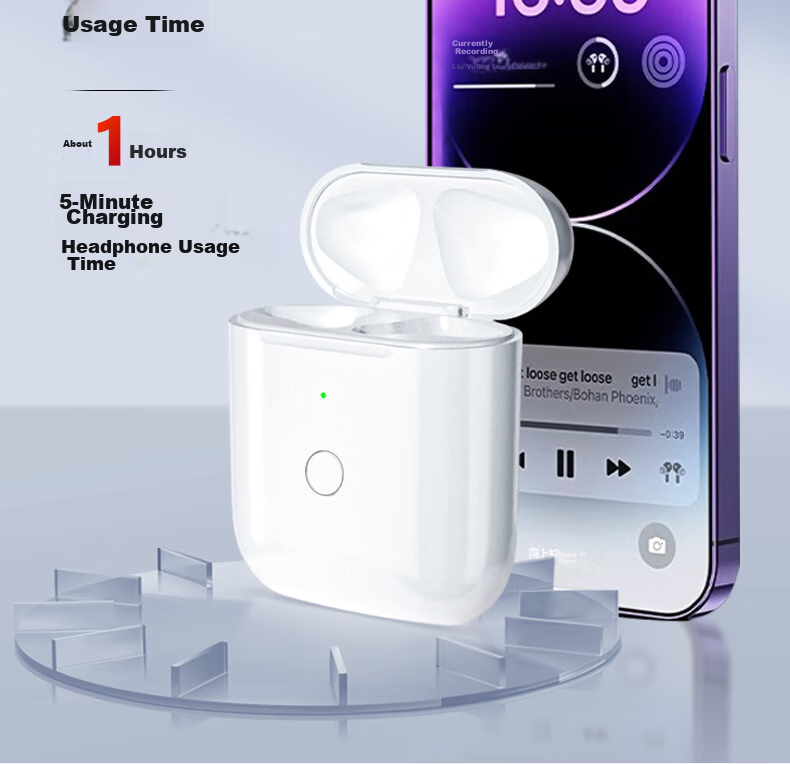 Зарядный чехол Masentek для Apple AirPods 1/2/3, беспроводной наушник, аккумулятор для утерянных или поврежденных чехлов