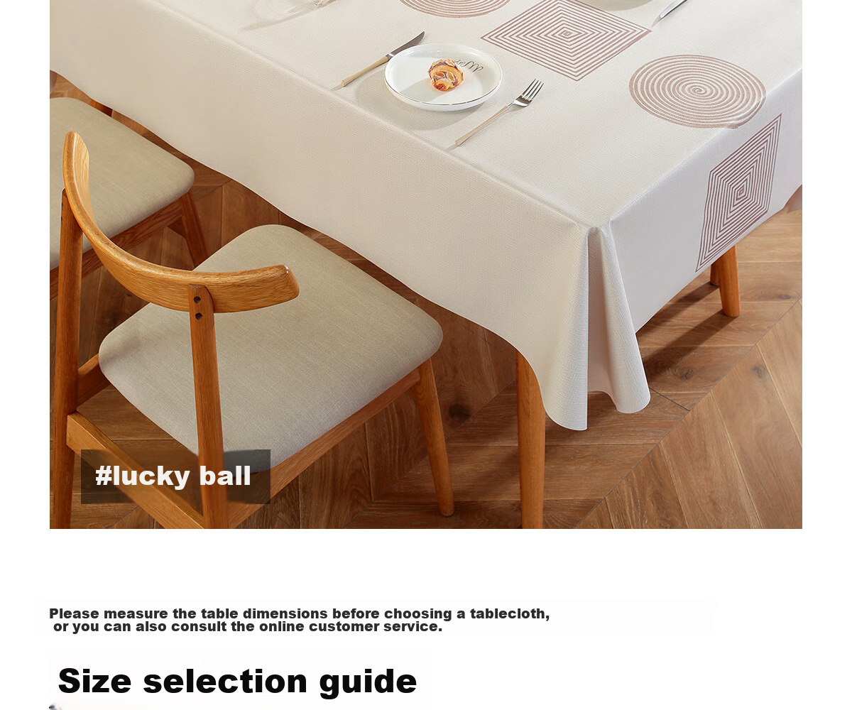 Скатерть Ali Tablecloth, водонепроницаемая, маслостойкая, термостойкая, ПВХ, прямоугольная, 90x140 см, дизайн "Счастливый шар"