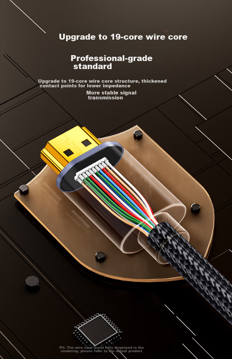 Кабель ZLEEE HDMI 2.1 8K 60Hz 4K 240Hz, 3 метра, черный