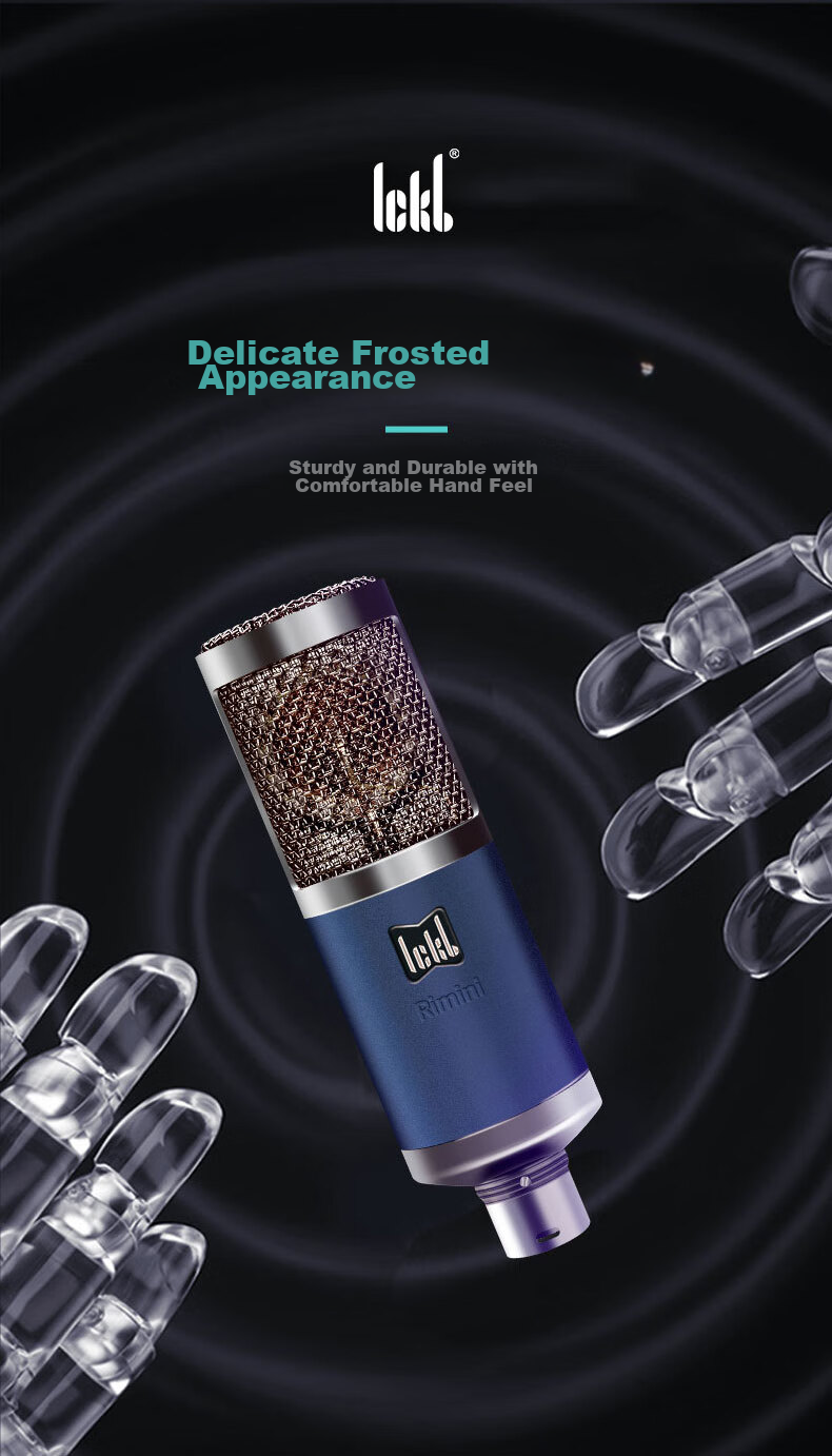 Микрофон Ickb Mini Condenser Sound Card Kit для прямой трансляции, записи, пения
