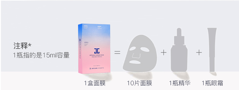 捷俊JAYJUN樱花水光焕亮补水面膜25ML/片 10片/盒 男女通用 补水保湿提亮紧致肌肤 韩国进口（杰俊 ）