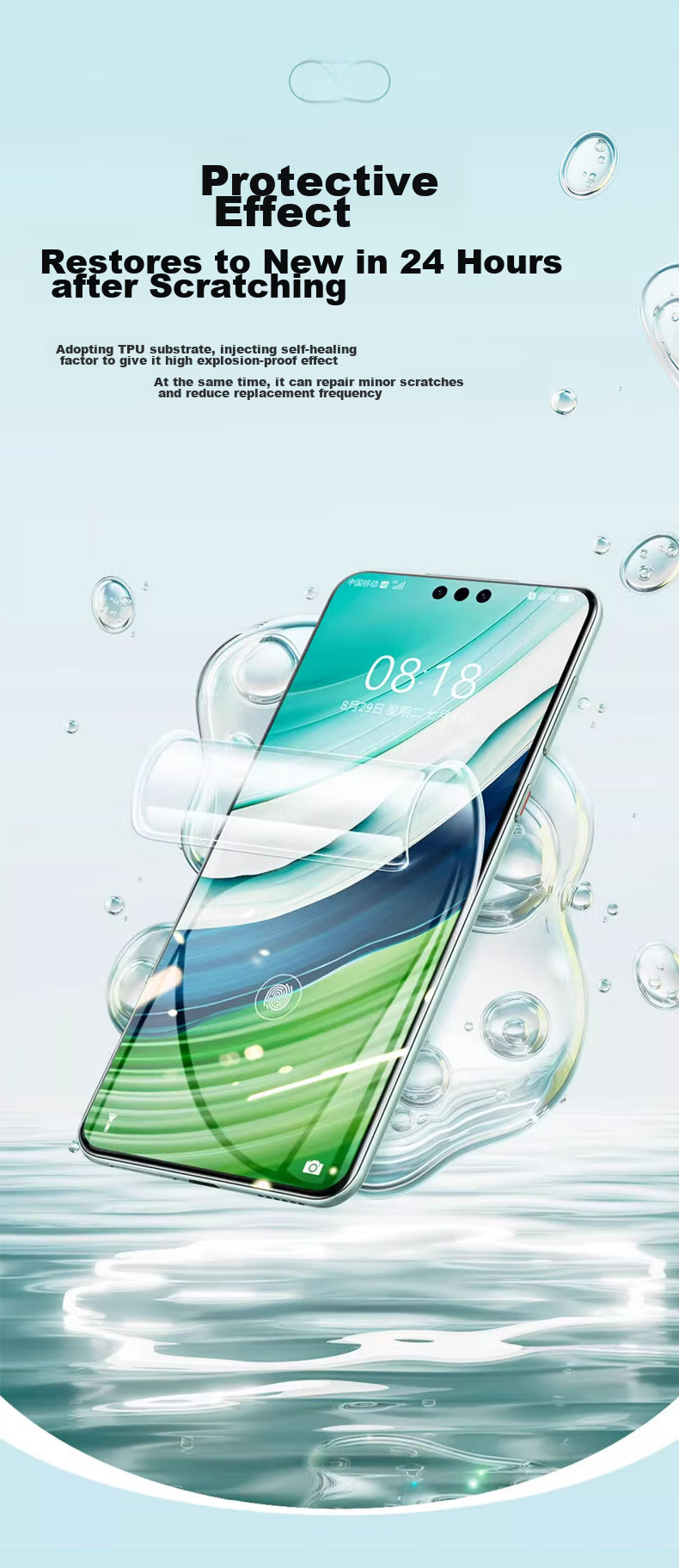 Защитная гидрогелевая пленка DIVI для Huawei Mate60 Pro/Pro+/60RS, полноэкранное покрытие, противоударная, противоотражающая, ультратонкая