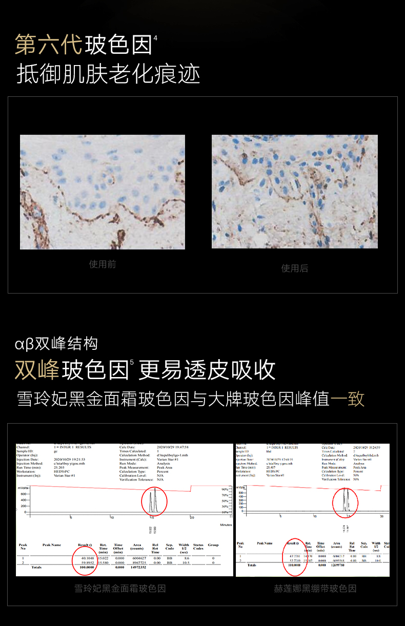 雪玲妃鲜叶黑金玻色因面霜15g呵护滋养提拉淡化动态细纹黑绷带护肤品