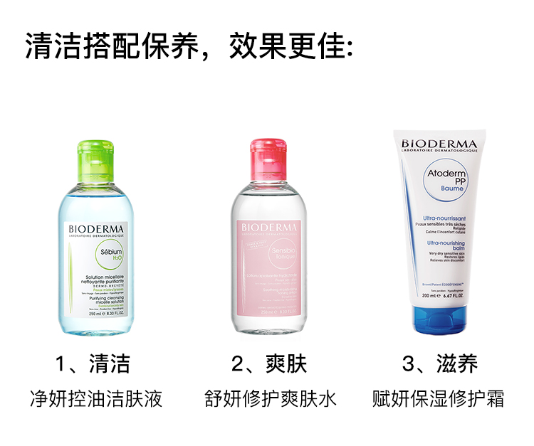 贝德玛（BIODERMA）净妍控油洁肤液100ml（效期在6-12月以内）