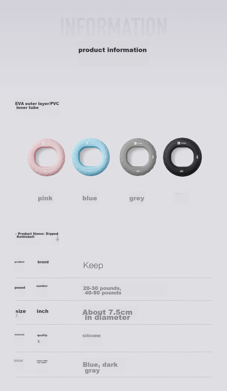 Эспандер для кисти Keep Silicone Grip Ring, 40-50 Lbs, серый