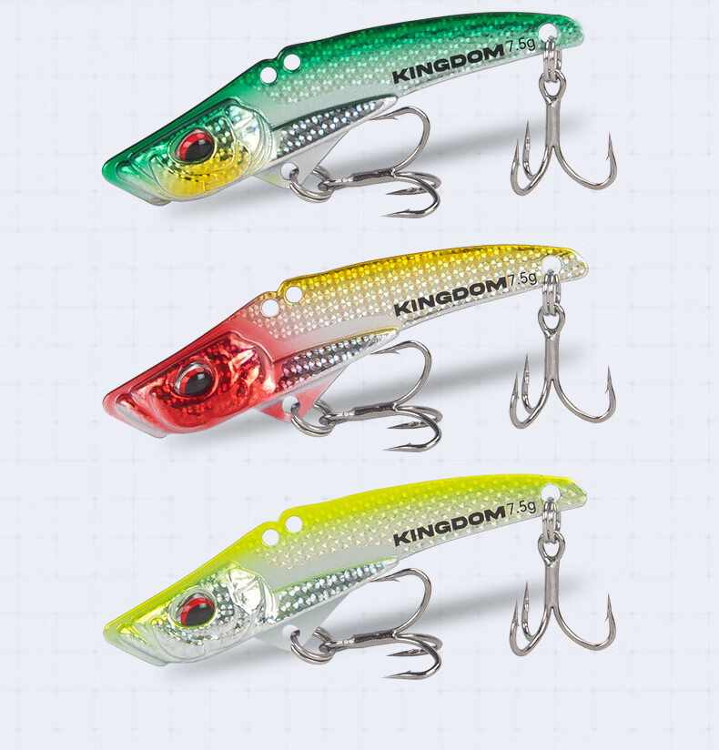 Комплект блесен Guowangliuya Metal VIB Lure Set, искусственная приманка для пресноводной рыбалки, 7.5 г, набор S2