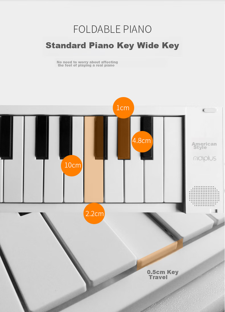Портативное складное цифровое пианино MIDIPLUS 88 клавиш, электронная клавиатура для детей и взрослых, подарок на праздник