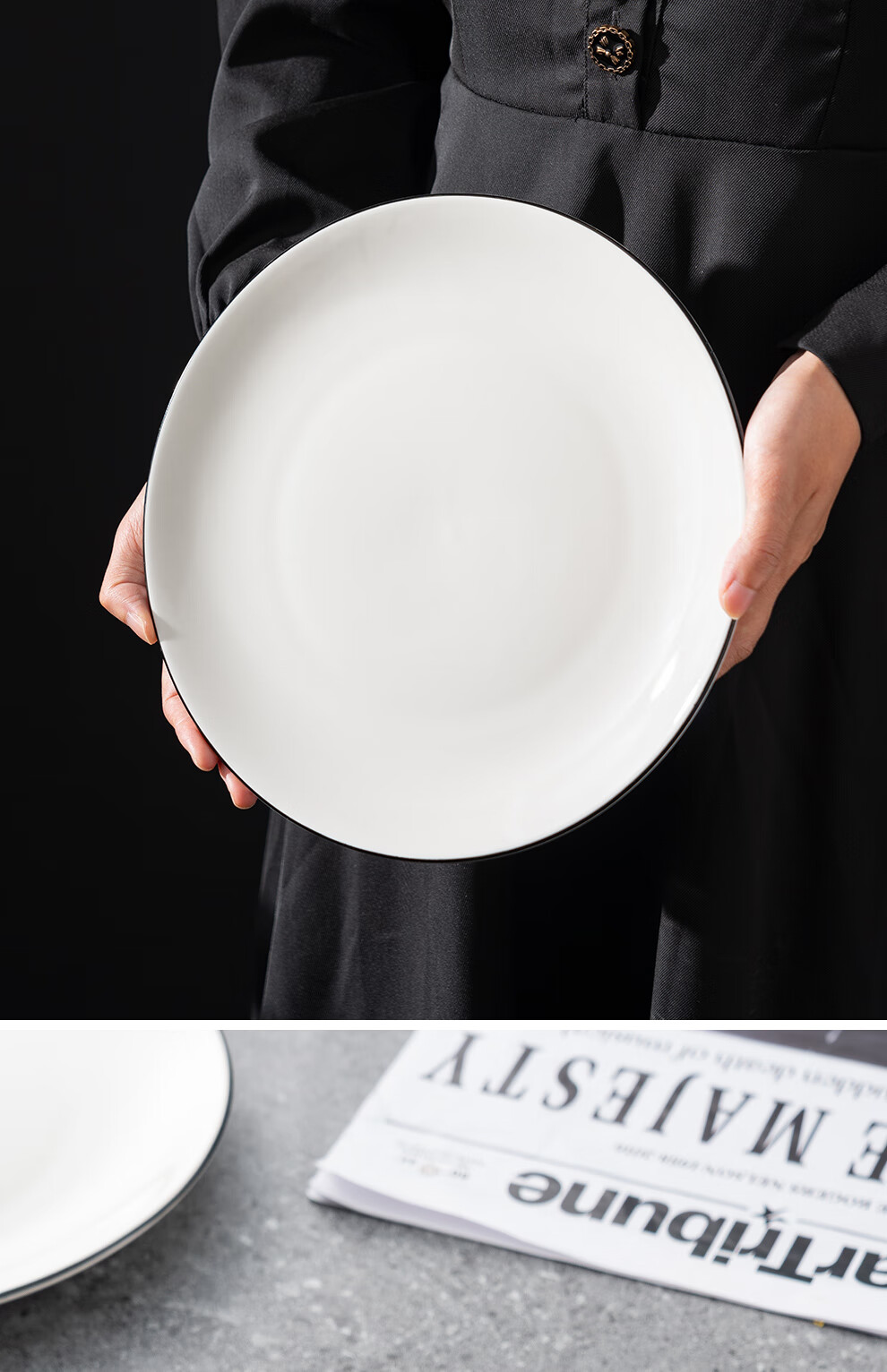 Набор ножа и вилки для стейка Onlycook, тарелка для стейка, набор западной посуды для домашнего использования с ножом, вилкой и тарелкой, подарочная упаковка, 10 дюймов