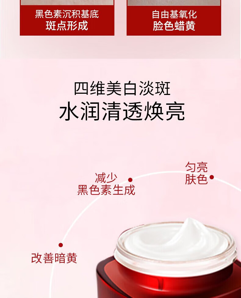 南京同仁堂美白祛斑霜淡化黑色素去雀斑老年黄褐斑晒斑去斑烟酰胺淡斑30g/瓶