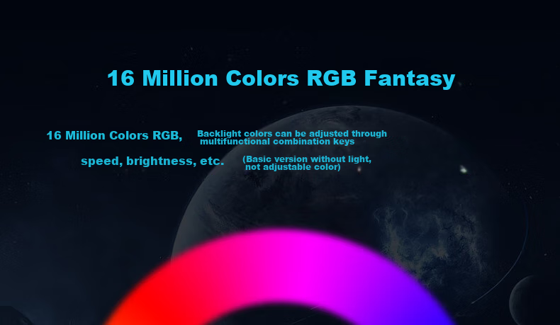 Механическая клавиатура Aigo AG98, игровая, офисная, RGB подсветка, три режима подключения, горячая замена, структура Gasket