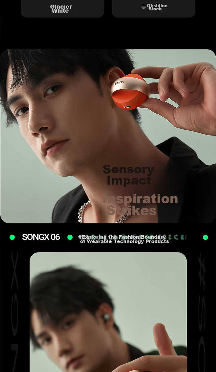 Беспроводные наушники SONGX Bluetooth 5.3 с шумоподавлением, внутриканальные, спортивные, игровые, совместимы с телефонами Apple, Huawei, Xiaomi