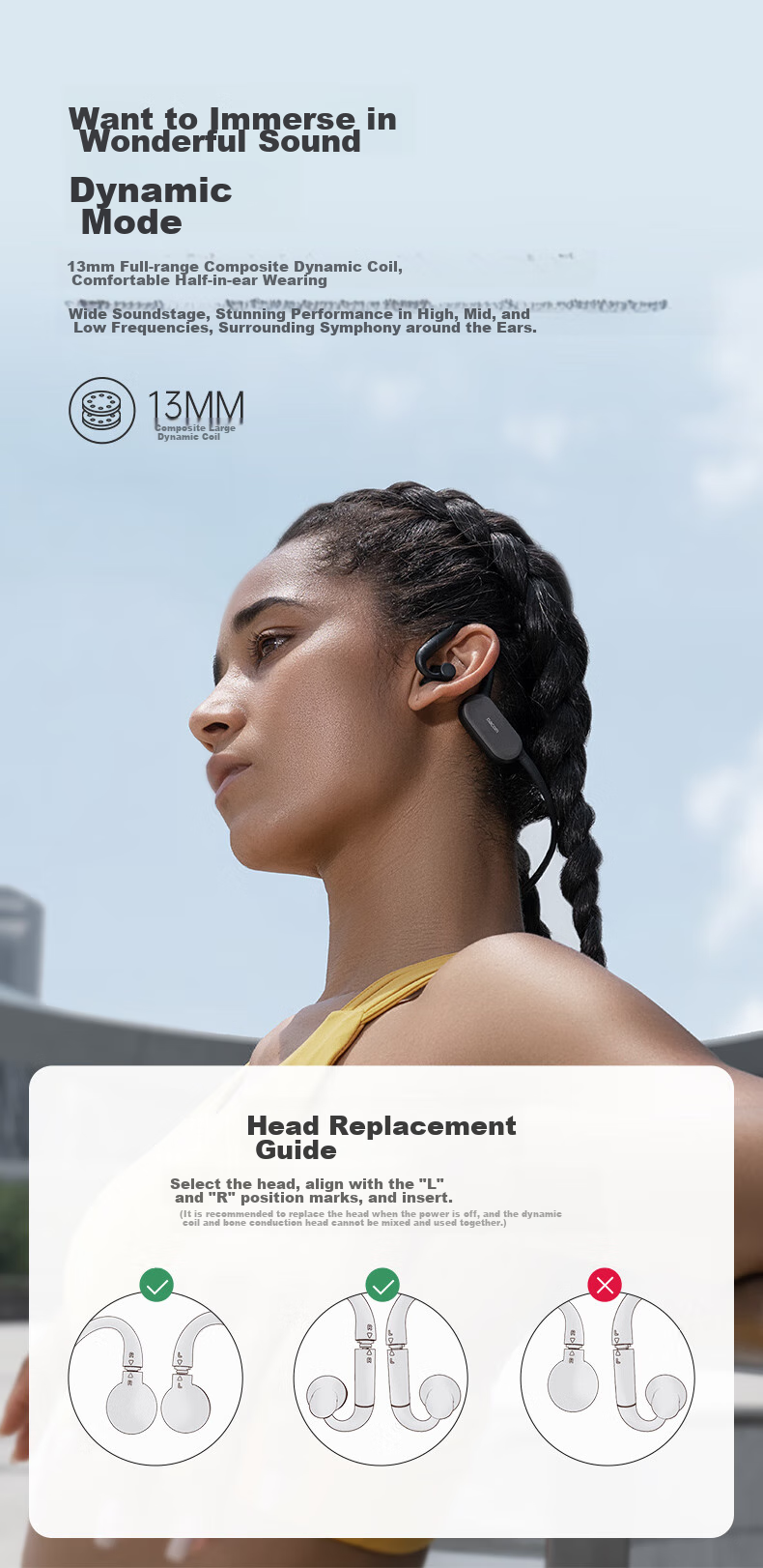 Беспроводные наушники Dacom G100 с костной проводимостью, спортивные Bluetooth-гарнитуры, шейный ободок, шумоподавление, совместимы с Apple, Huawei, Xiaomi