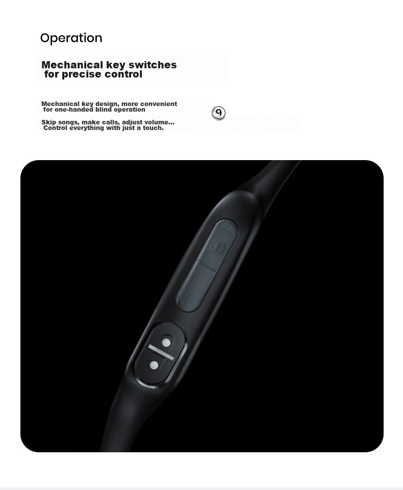 Беспроводные наушники SHOKZ OpenRun Air S803, костная проводимость, спортивные, черные