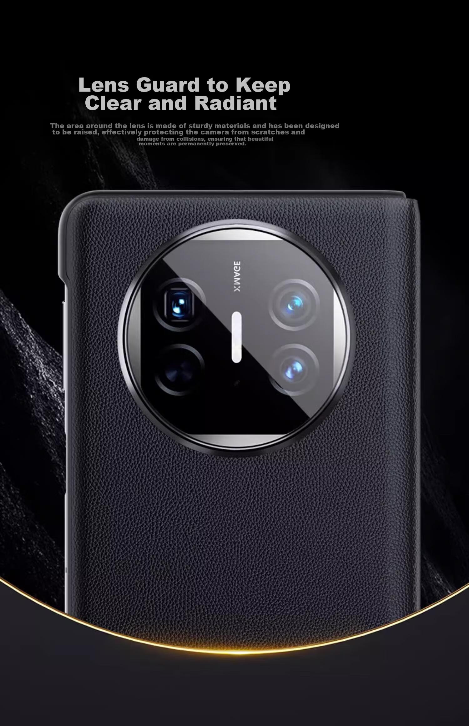 Чехол-книжка Ekakashop для Huawei Mate X5/X3/Collector's Edition, защита от падений, с подставкой, кожаный, с окном Smart View, черный