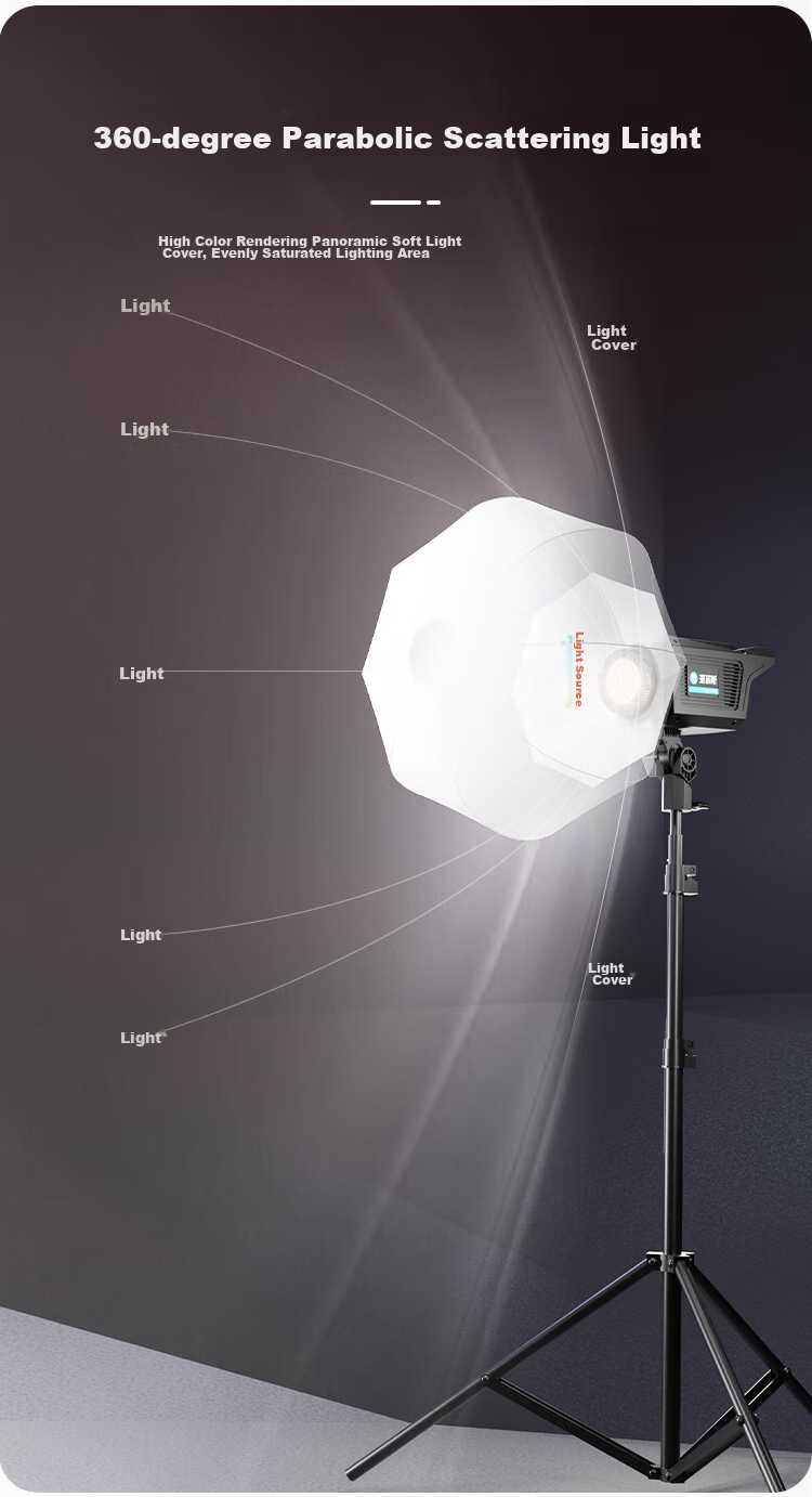 LED-прибор для студийной съемки YOUFES YS10, 300W, постоянный свет, софтбокс, для стримов и видео