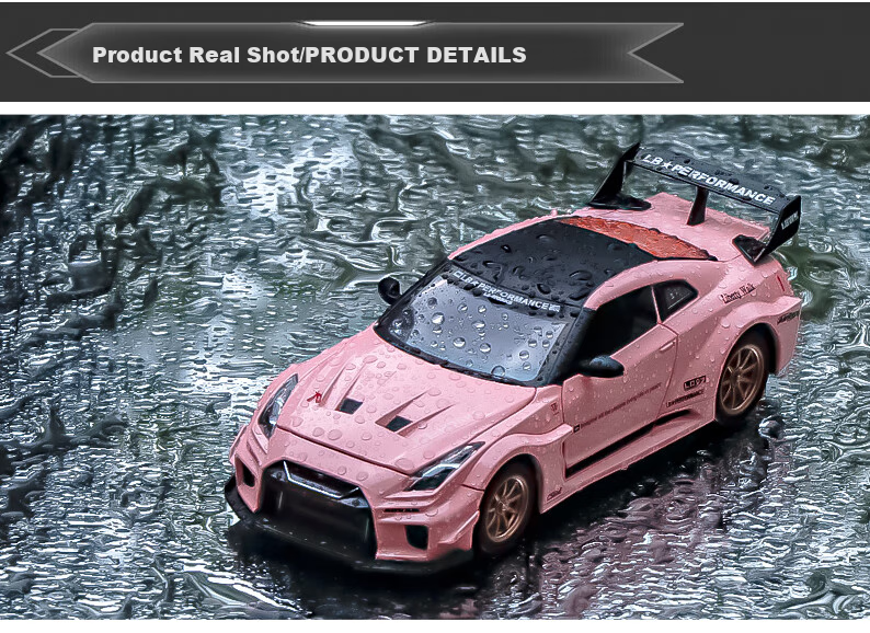 Модель автомобиля Heimanba GTR 1:24 Белый, коллекционная модель из сплава для мальчиков и девочек, подарок для детей