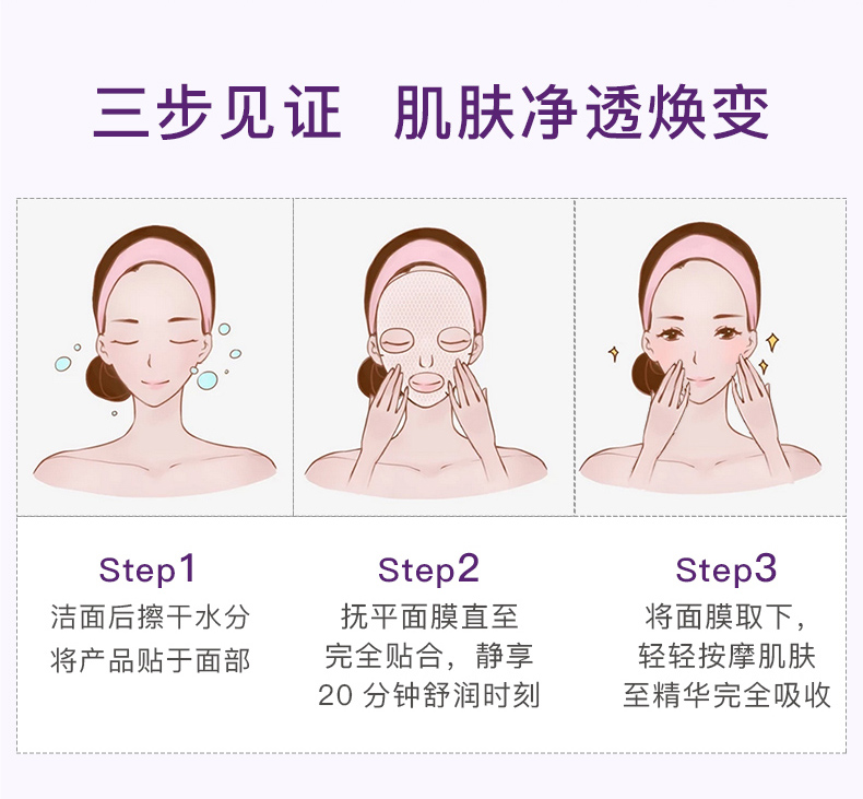 春雨（Papa recipe）紫色蜂蜜乳糖酸面膜6片 收缩毛孔 细腻控油提亮 韩国进口