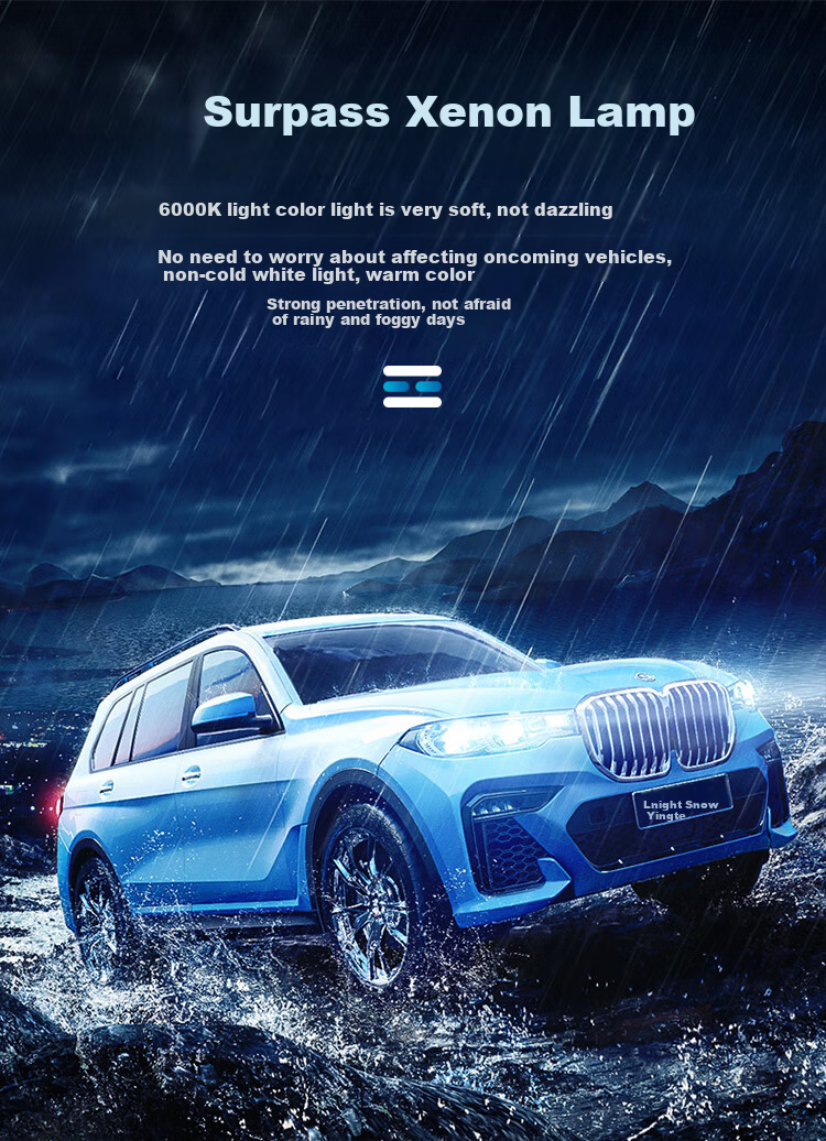 Автомобильные светодиодные фары Cnlight H11/8/9, 130W, сверхъяркие, лазерные лампы ближнего и дальнего света, 1 пара