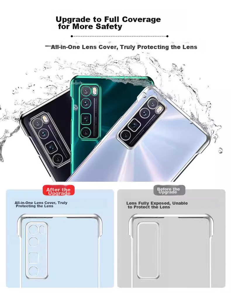 ZHIWEISHI Чехол для Huawei Nova 7 Pro, ультратонкий, полностью прозрачный, безрамочный, ударопрочный