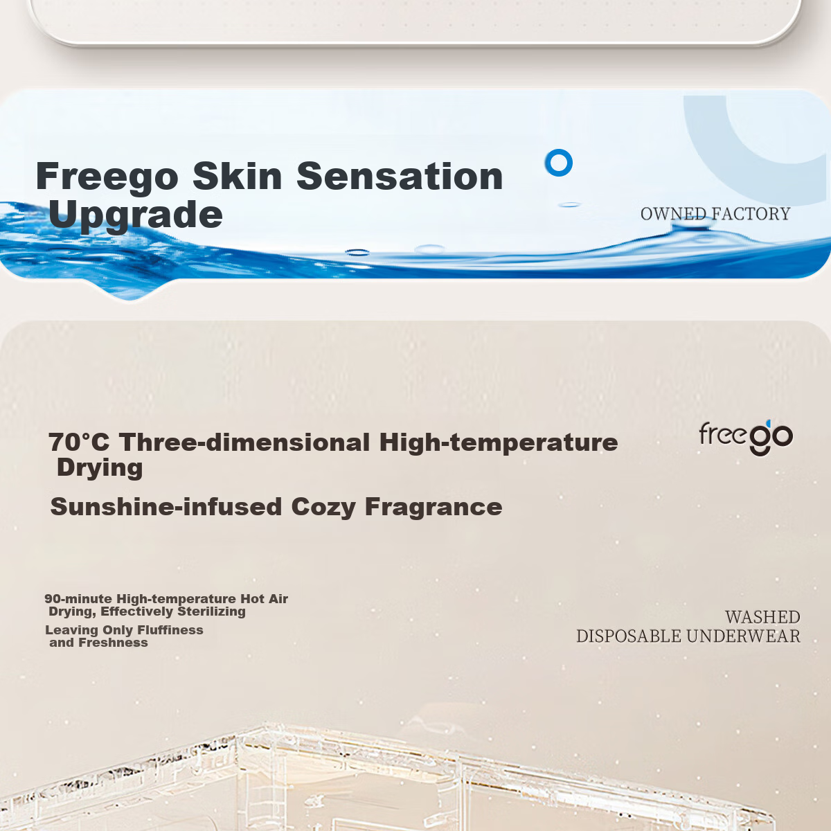 Одноразовые женские трусы Freego, чистое хлопок, стерилизованные, 8 шт. в индивидуальной упаковке, для беременных, в период менструации, путешествий, командировок, без стирки, размер L
