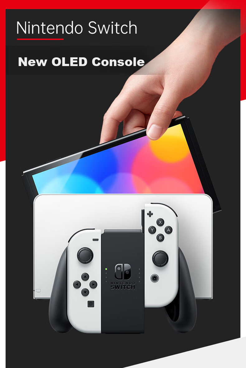 Игровая консоль Nintendo Switch OLED, японская версия, белая, портативная, с поддержкой подключения к телевизору, с контроллерами Motion-Sensing