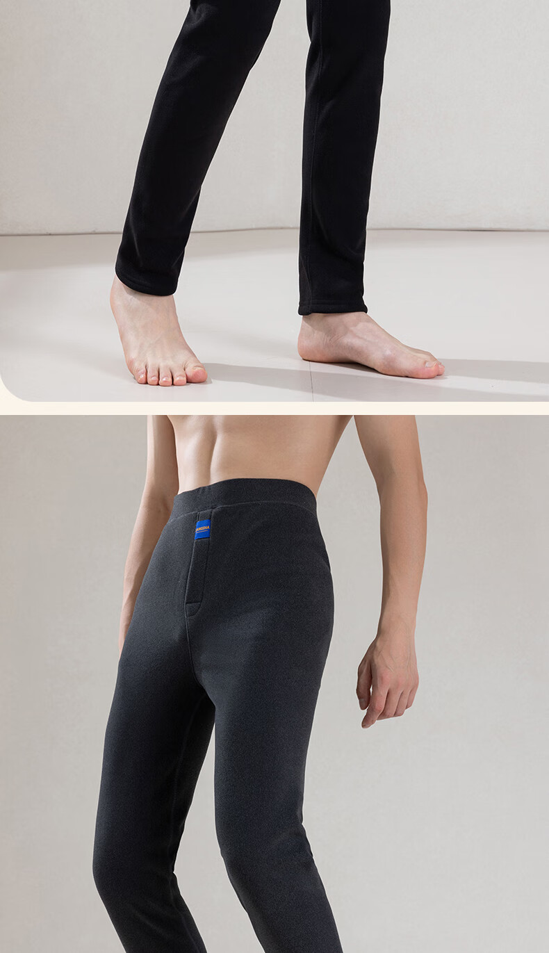 Мужские термальные штаны LangSha, утепленные, зимние, из хлопка, с флисовой подкладкой, тонкие, ветрозащитные, базовый слой