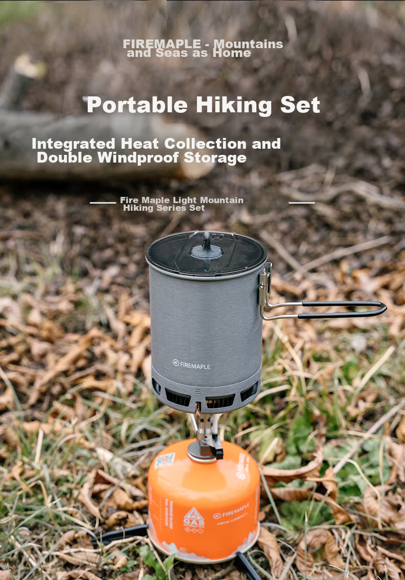 Автономная горелка FIRE-MAPLE G3 Heat-Gathering Single Pot, легкая, для туризма и альпинизма, ветрозащитная, с функцией сбора тепла