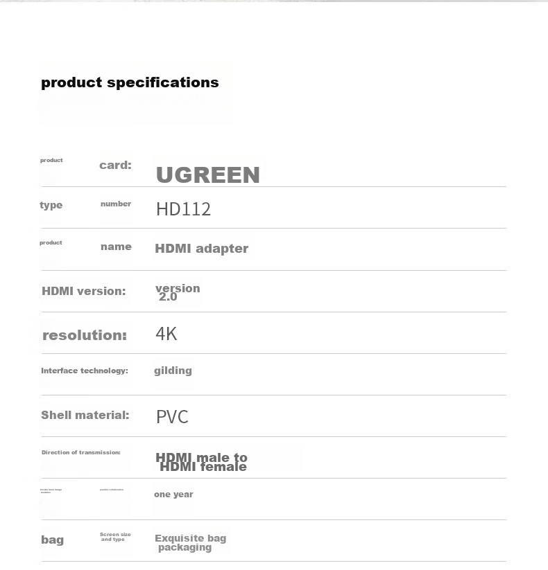 Переходник UGREEN HDMI Male to Female, L-образный, 90 градусов, угловой, для подключения компьютера и ТВ, 20109