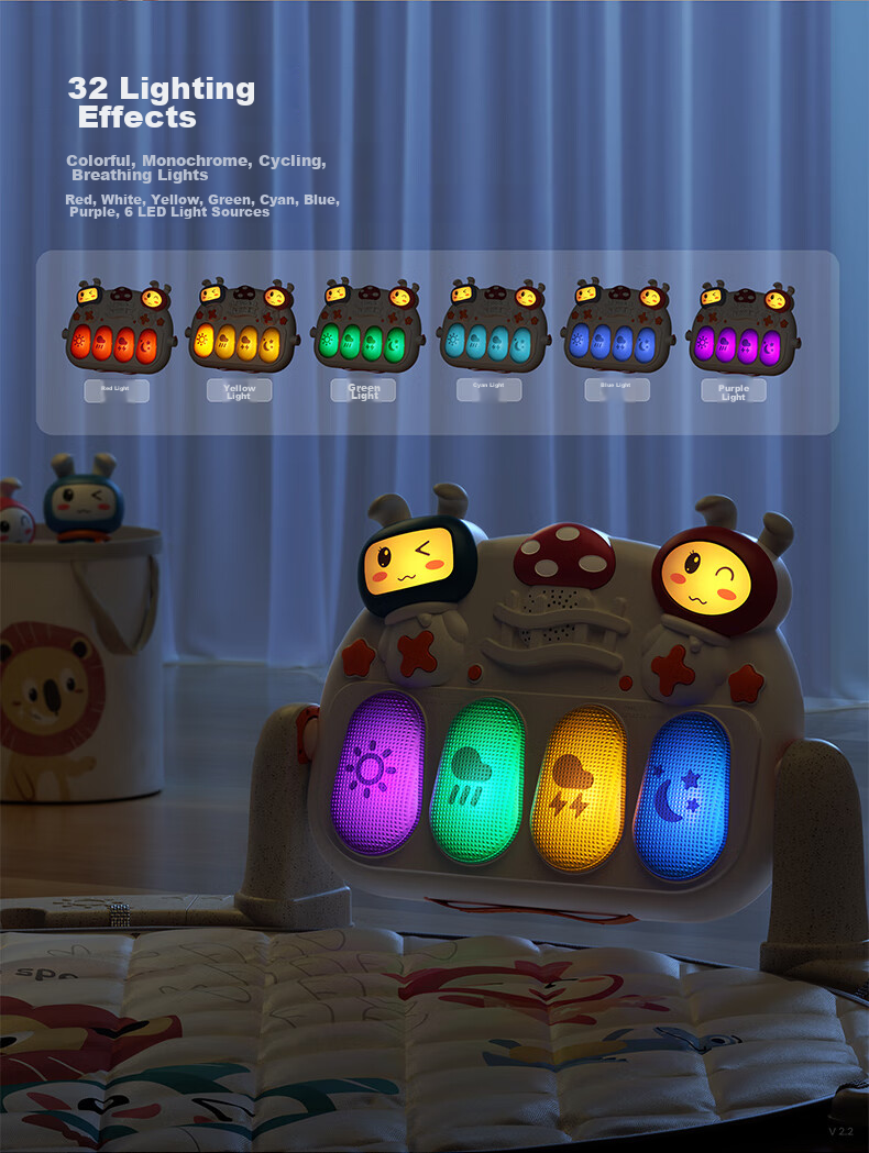 Детский мобиль Tumama Kids для кроватки, развивающая игрушка для новорожденных от 0 до 1 года, музыкальный мобиль с проектором и пультом ДУ