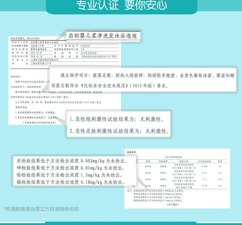 启初 婴儿洗发露 泡沫绵密无泪配方温和易冲洗 婴儿柔净洗发泡泡520ml 植物之初