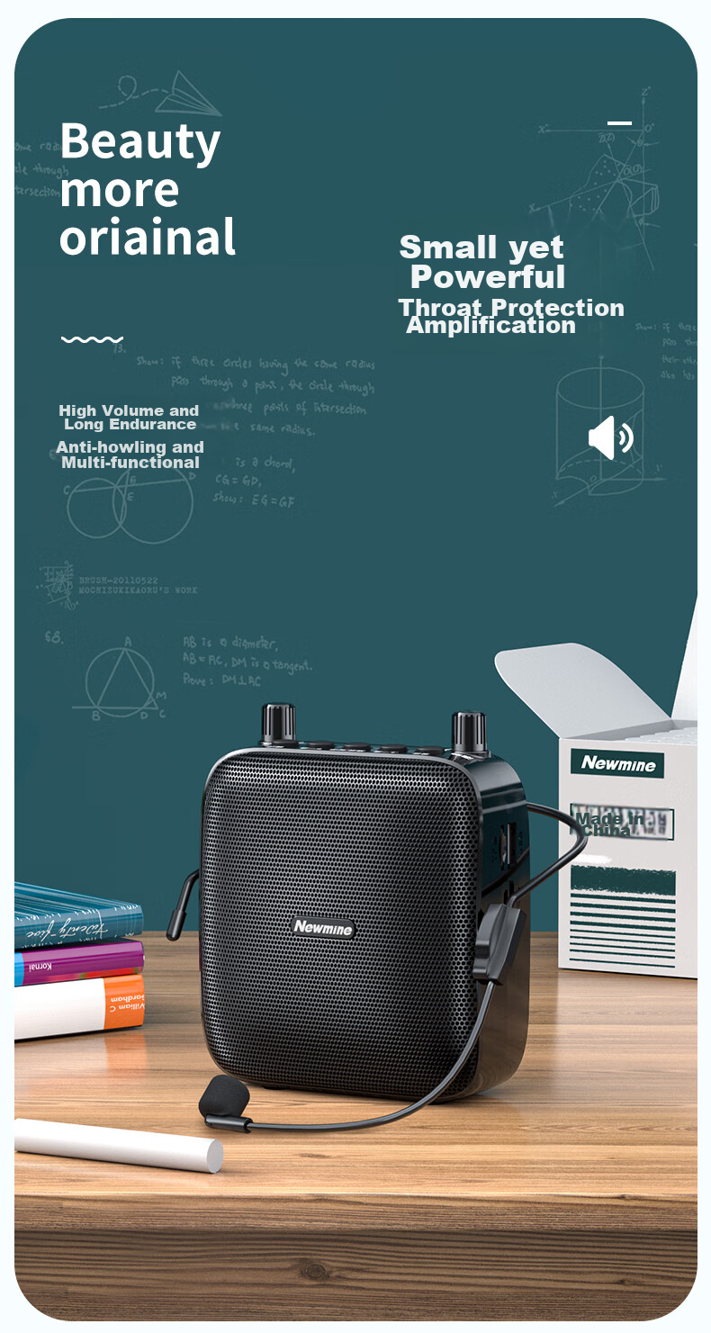 Портативная акустика Newmine U-103, мини-колонка с Bluetooth, 15 Вт, для учителей, туров, усиленный звук, с микрофоном
