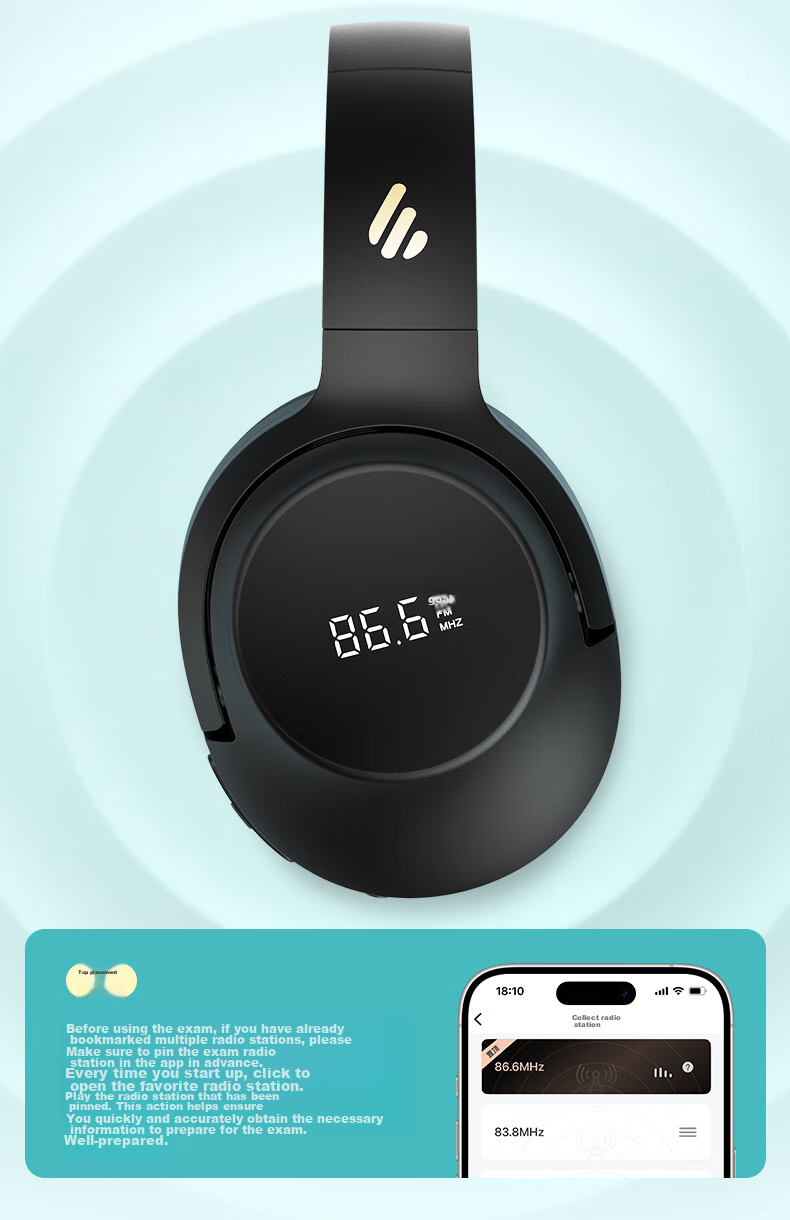 Беспроводные наушники EDIFIER K710W, накладные, Bluetooth 5.4, до 50 часов работы, черный