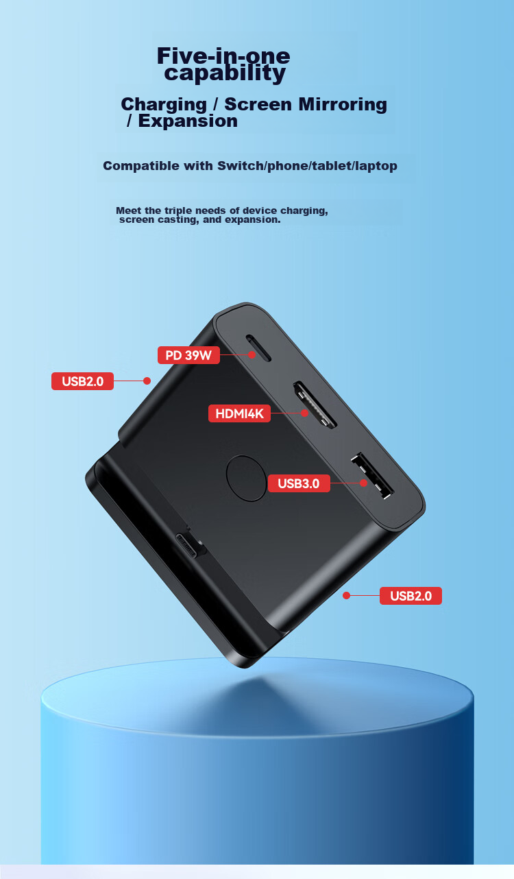 Магнит NEWDERY для Nintendo Switch, портативная док-станция, зарядное устройство NS, кабель для зеркалирования экрана OLED, подставка для зарядки консоли, настольная подставка для игровых консолей Lite