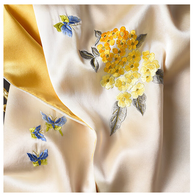 Шелковый шарф Hangsilu Suzhou Embroidery с вышивкой для женщин, зимний шарф из тутового шелка, подарочная коробка высокого класса, подарок на день рождения и праздник для мамы, новогодний подарок