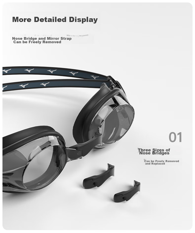 Очки для плавания MIZUNO E1580 Белые 200, водонепроницаемые, с защитой от запотевания, профессиональное снаряжение для плавания для мужчин и женщин, myopia