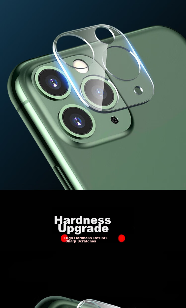 Защитная пленка ESCAPE для задней камеры iPhone 11, закаленное стекло, противоударная, антибликовая, с полным покрытием