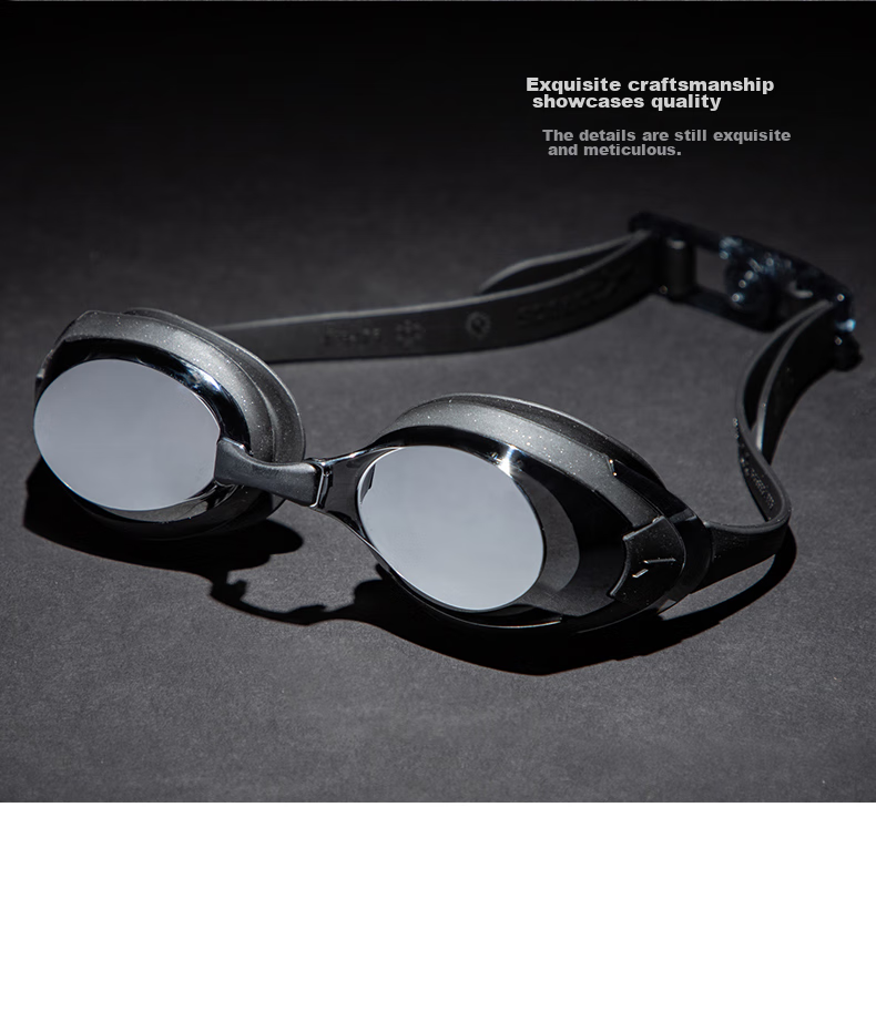 Очки для плавания Speedo Cyclone3, черные/серебристые, с антифог покрытием